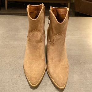 Suede Pointed Toe Booties